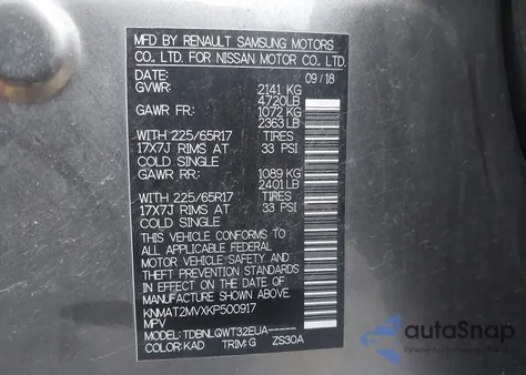 2019 Nissan Rogue Sv from USA, damaged, VIN KNMAT2MVXKP500917